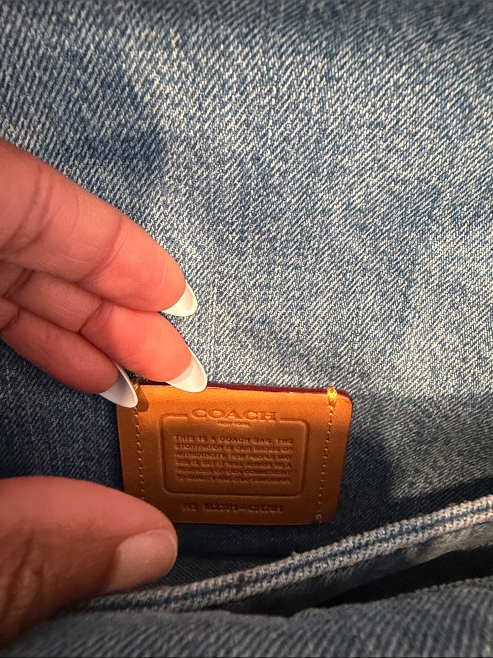 Coach Quilted Denim Tabby 20 - Picture 7 of 9